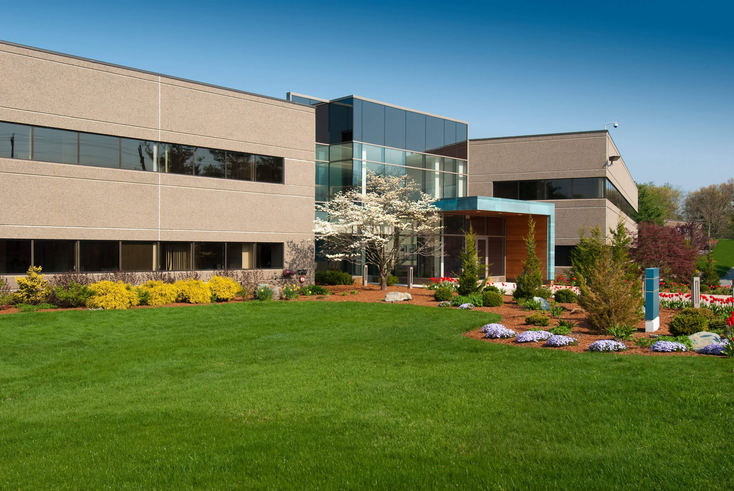Modern commercial building located in industrial park